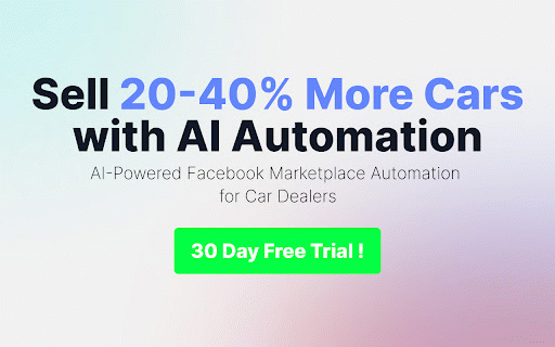 Facebook Marketplace Pro | The 1# FBMP AI Vehicle Lister & Stock Manager :: Post to FB Marketplace, Groups & Pages. Track listings, sales & prices. Sell 20–40% more monthly. 30-Day Free Trial. £57/mo.