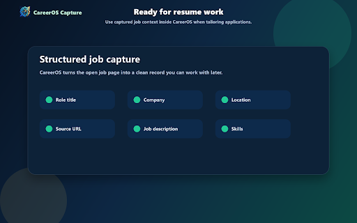 CareerOS Capture :: Save job posts into CareerOS.