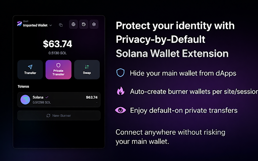 Veil :: Privacy by default. Multi-chain wallet for Ethereum and Solana—private transfers and burner identities.