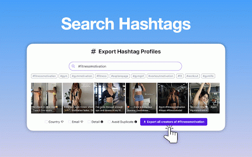 Free IG Email Extractor by Hashtag & Followers - exporter24 :: Export Instagram emails from tag search and followers. Free and unlimited.