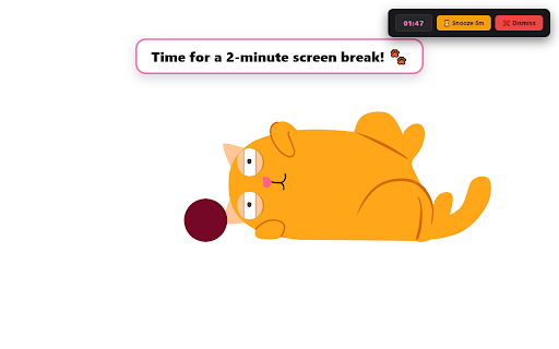 Cat Break Buddy :: A cat buddy that visits your screen to remind you to take a break!