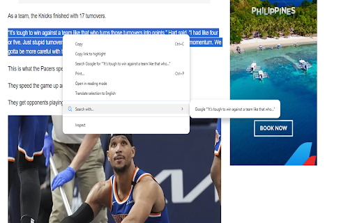 Context Menu Search :: Right click highlighted text to search it with your favorite engines.