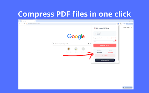 Minimize PDF Size :: Easily minimize pdf size – compress pdf files, and optimize for sharing, reduce pdf volume. Minimize space effortlessly.