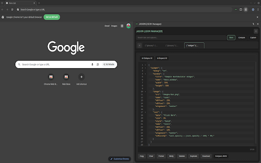 JASON (JSON Manager) :: Quick sidebar for saving and managing JSON snippets