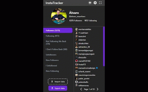 InstaTracker :: Track and export Instagram followers