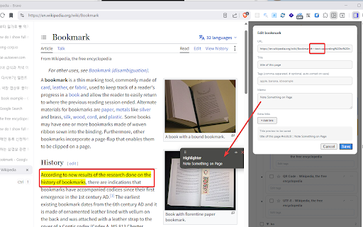 Bookmark Tag Manager, Highlighter :: Turn your bookmarks into tags, notes, and highlights — synced natively across devices.