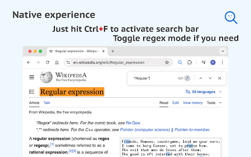 Chrome Regex Search :: Use Chrome Regex Search extension with regular expressions for advanced find in Chrome
