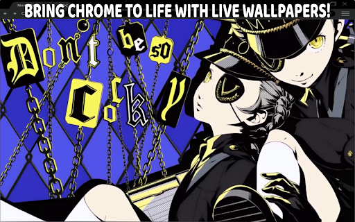 Caroline - Ristina Persona P5R Live Wallpaper :: 🎭 Twin Wardens watch from the Velvet Room—mystery meets power.