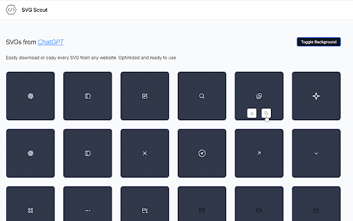SVG Scout – Optimized SVG Downloader :: Extract, preview, and download all SVG logos and icons from any website — automatically optimized and ready to use.