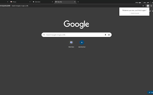 Minimal Anime Quotes :: Display a random iconic anime quote each time you open the popup.