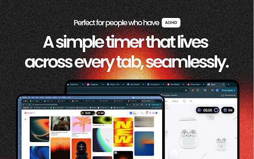 TimeDay - Focus Pomodoro Timer and Countdown :: TimeDay is a simple Chrome Extension that helps you stay focused with a visual timer and countdown.