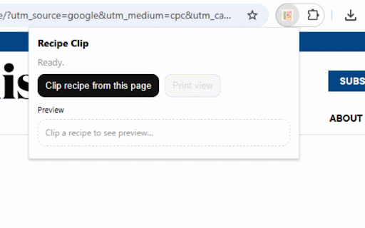 Recipe Clip :: Clip a recipe from any page into a clean card and print it.