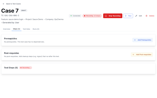 QualityKeeper Recorder :: Record user interactions for automated test case generation