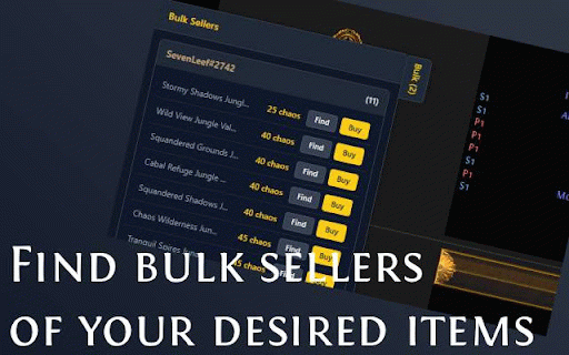 EasyExile Trade Extension :: PoE trading helper: View dust values, find bulk sellers, highlight items by modifiers, and search with keywords.