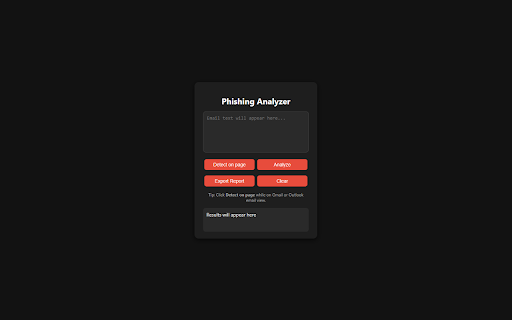 Phishing Email Analyzer :: Detects phishing cues in email text (popup + content script for Gmail/Outlook).