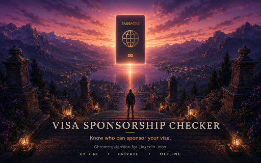 Visa Sponsorship Checker :: Highlights licensed or recognised sponsors directly on LinkedIn Jobs using bundled official registers.