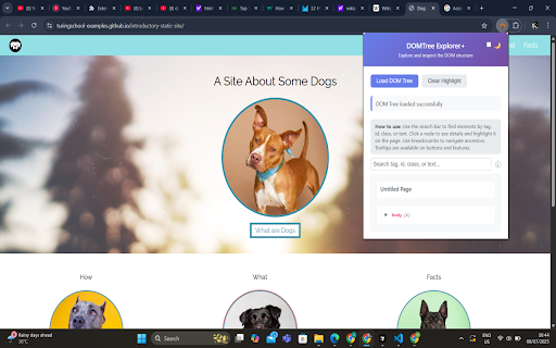 DOMTree Explorer :: Explore, inspect, and annotate the DOM tree of any web page.