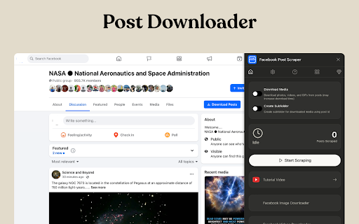 Post Scraper :: Facebook Post Scraper – Export Facebook Posts to CSV, Excel & JSON, Download Photos and Videos