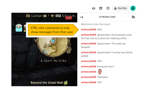 Electric Chat for Twitch :: Extra chat controls for Twitch.