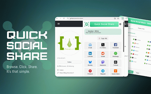 Quick Social Share :: Easily share web content on different social platforms