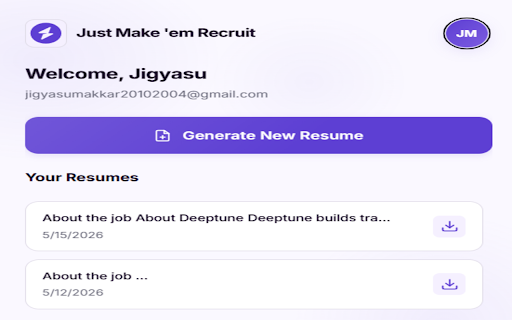 Just Make 'em Recruit :: LinkedIn-powered resume workflow assistant.