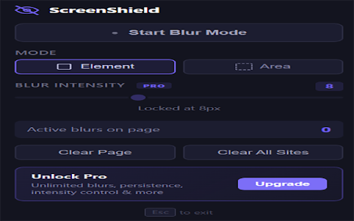 ScreenShield — Blur Sensitive Info for Screen Sharing :: Instantly blur any text, image or area on any webpage. Perfect for screen recording, live demos & presentations.