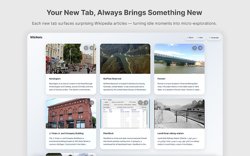 Wikinote :: Discover random Wikipedia articles on every new tab