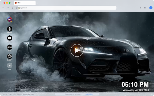 Toyota Rain Live Wallpaper :: Transform your new tab with stunning live HD Toyota rain scenes, bringing a soothing and immersive experience to your browsing.