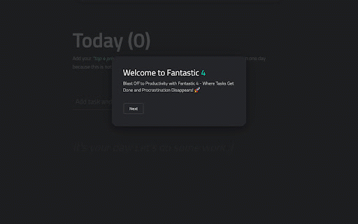 Fantastic 4 Task Manager :: Fantastic 4: A sleek task manager that conquers procrastination, prioritizes 4 key tasks daily & boosts work-life balance. 🚀🎯🌈