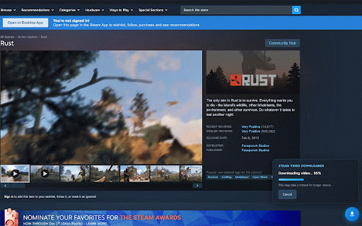Downloader for Steam Videos :: Download videos from Steam store pages with one click