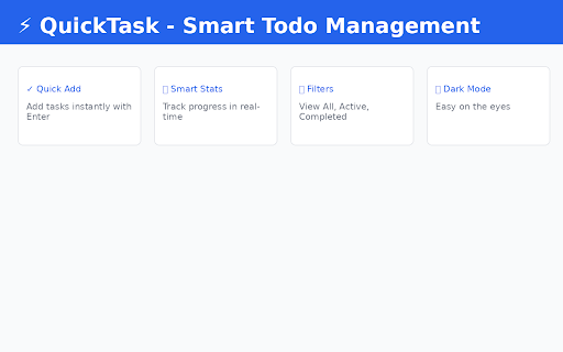 QuickTask - Smart Todo List :: Lightning-fast todo list with timestamps, categories, and smart completion tracking