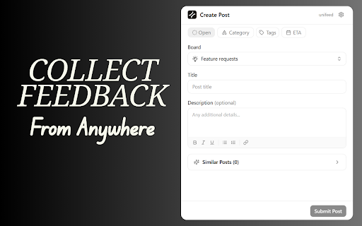 ProductBridge :: Create feedback posts from anywhere