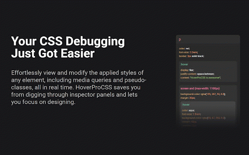 HoverProCSS :: Inspect, modify, & debug CSS styles in real-time on any website