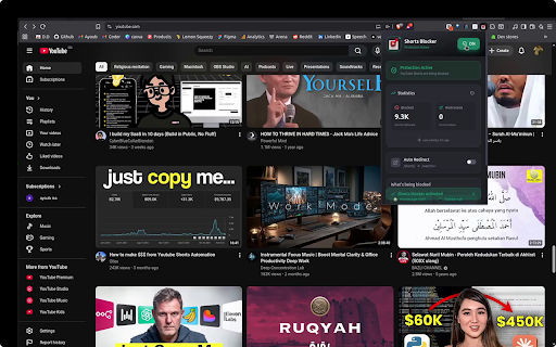 YouTube Shorts Blocker :: Remove YouTube Shorts for focused, intentional viewing.