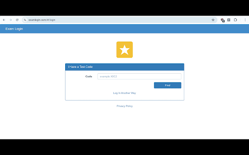 ExamLogin Secure Test Unlocker :: Allows you to take ExamLogin Kiosk tests normally, on the browser.