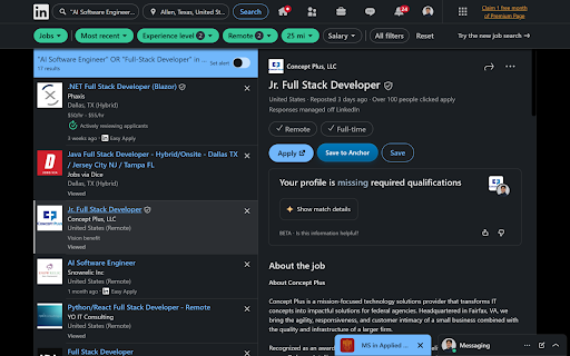 Anchor — Save jobs in one click :: Save jobs from LinkedIn, Indeed, Dice, and Google Jobs to Anchor with a single click. Built for neurodivergent job seekers.