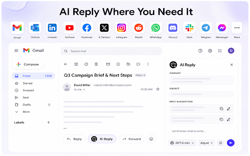 QuenDraft AI: Your AI Companion Everywhere You Browse :: Your AI companion for any site — reply emails, fix grammar, rewrite, chat with pages, summarize, translate & more.