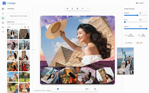Collaigo - Collage Maker & Photo Editor :: Supports making collages with images or editing images directly from the current webpage.