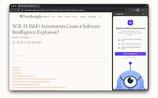NoteWeave :: Reflect on web pages and save insights to your NoteWeave knowledge base