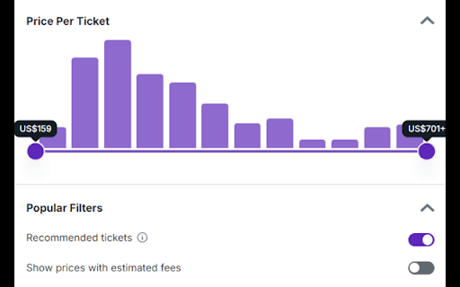Ticket Price Modifier :: Removes fees from StubHub and Viagogo ticket listings