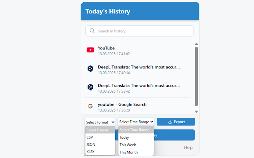 View Chrome History :: See your View Chrome History and export it in a readable format as a CSV, JSON file or XLSX file.