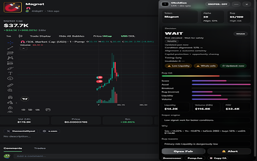 Obsidian - Trading Overlay :: Professional trading overlay with tier-based AI signals, rug detection, and wallet tracking.