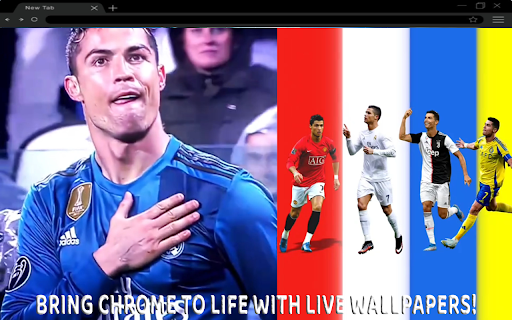 Cristiano Ronaldo Live Wallpaper OVKAS :: Feel the energy of Cristiano Ronaldo with this dynamic live Tab showcasing his legendary moves and unstoppable passion for the game!