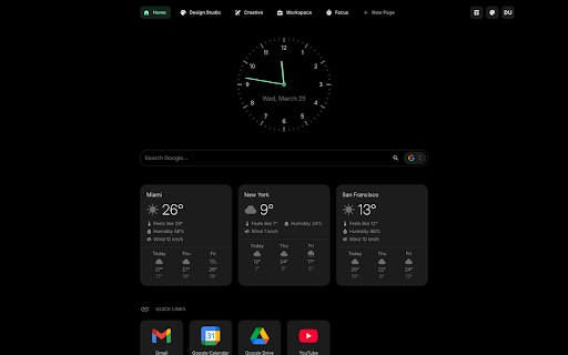Start Page HQ :: Replace your new tab with a customizable dashboard — 50+ widgets for feeds, productivity, dev tools, and AI