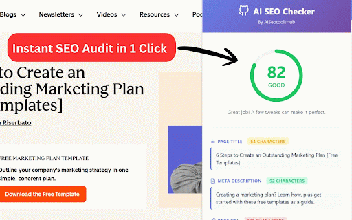 AI SEO Checker :: Analyze on-page SEO in real time titles, meta tags, headings, images, canonicals, and get clear scores.