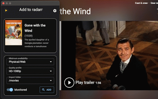 Magnetarr :: Add movies/series to Radarr/Sonarr from IMDB and other sites