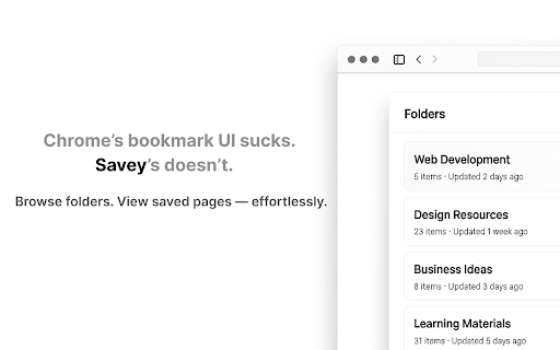 Savey! :: Save useful links and content from the web to your personal collection in one click
