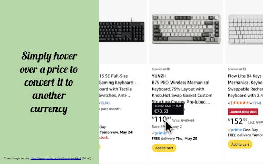 Hover Currency Converter :: Converts prices in one currency to another on hover