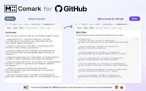 Comark for GitHub & GitLab :: Renders Comark (Markdown components & attributes) syntax nicely on GitHub and GitLab