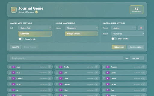 Journal Genie :: Easily switch between multiple accounts on journal websites